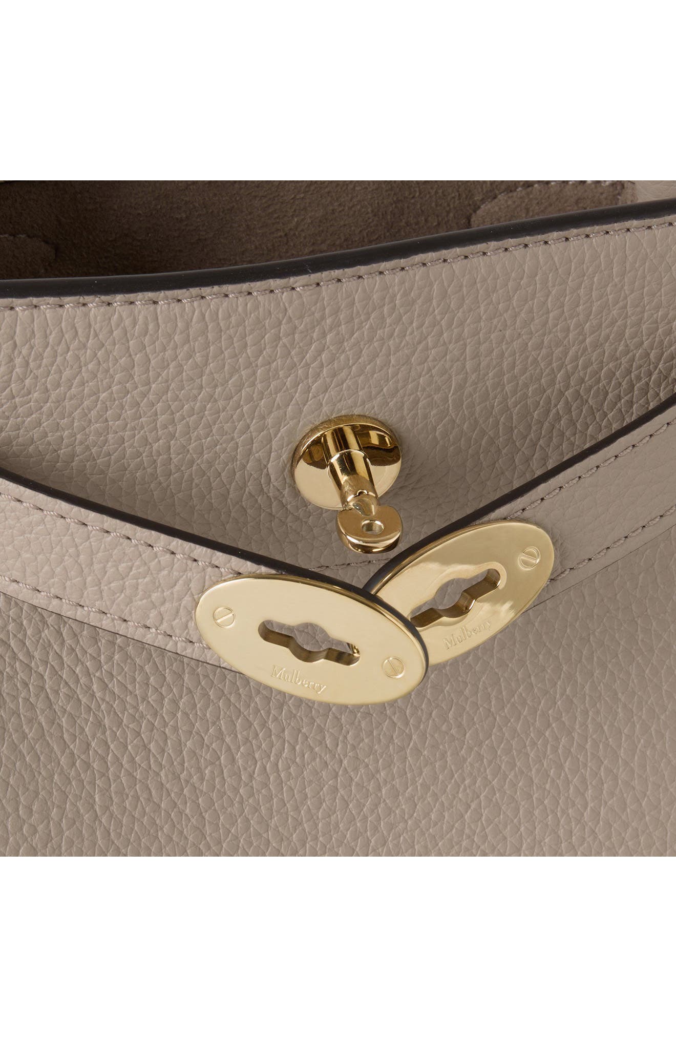 Mulberry Islington Leather Bucket Bag, Alternate, color, Cashmere Taupe