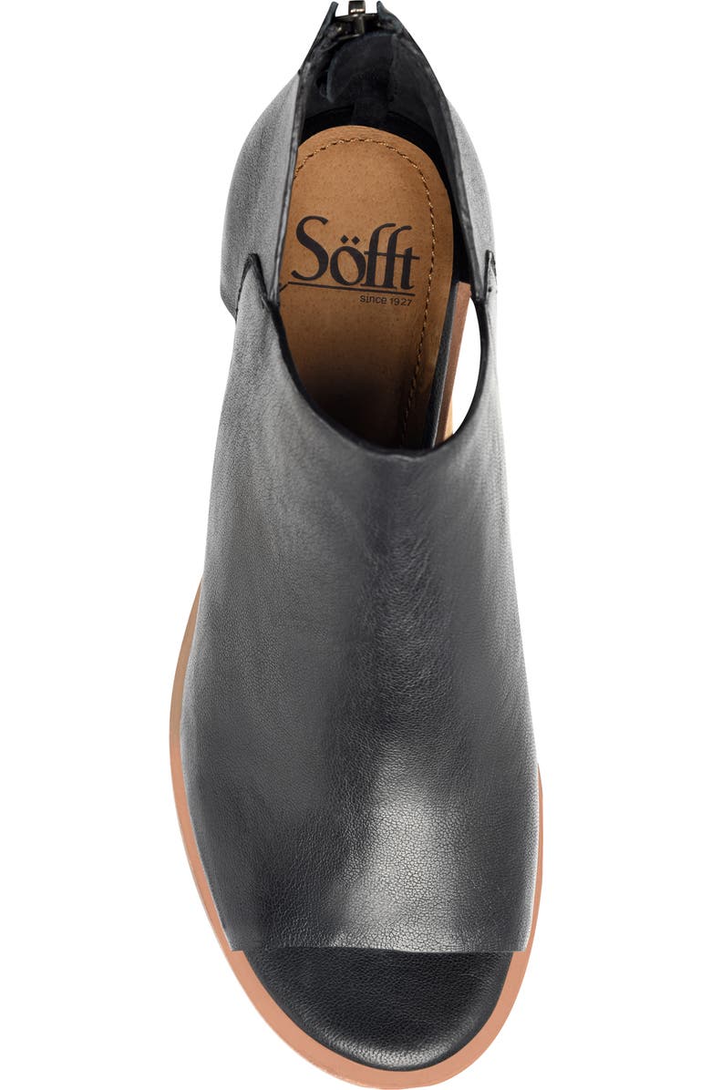 Söfft Carleigh Peep Toe Bootie, Alternate, color, Black