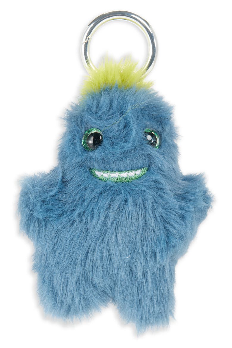 Stuffed Monster Bag Charm, Main, color, BLUE MULTI- GOLD