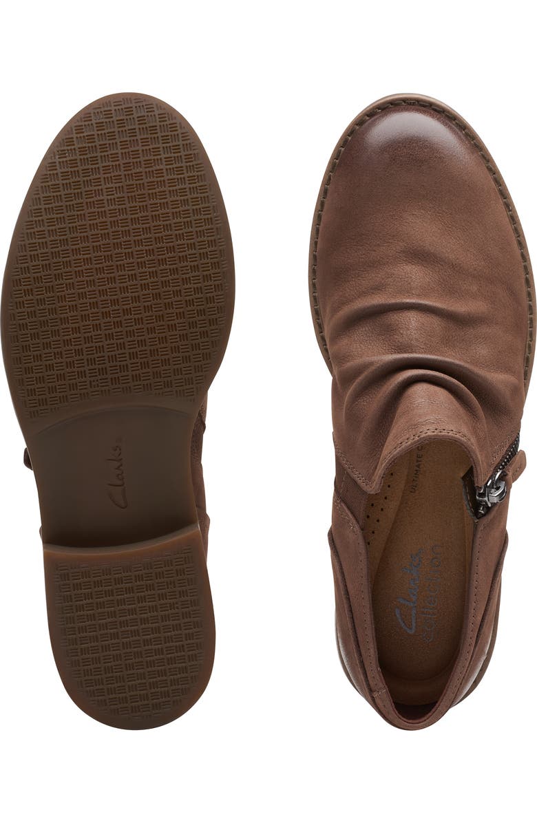 Clarks<sup>®</sup> Camzin Pace Leather Zip Bootie, Alternate, color, Taupe Nubuck