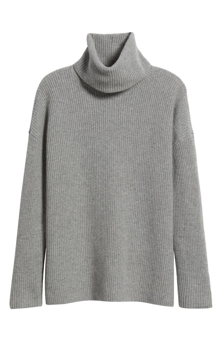 Eileen Fisher Rib Turtleneck Sweater, Alternate, color, Dark Pearl