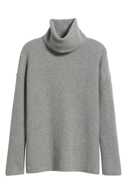 Eileen Fisher Rib Turtleneck Sweater In Gray