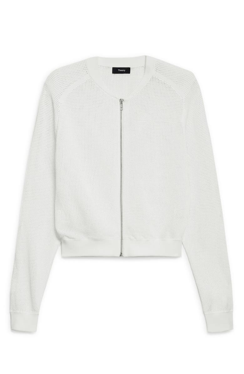 Theory Pointelle Bomber Jacket, Alternate, color, 