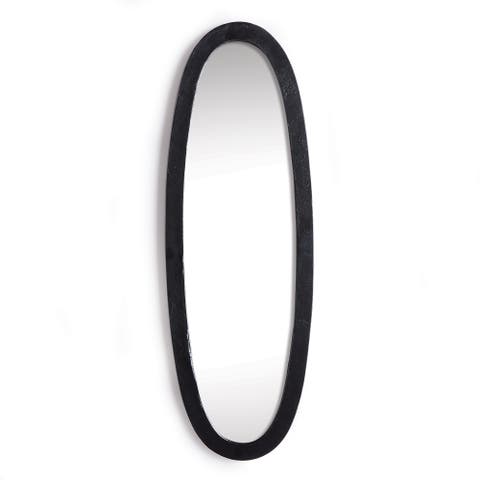 Lamelle Black Framed Full Oval Full Length Wall Mirror