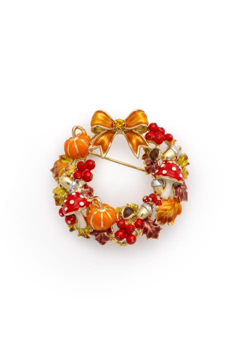 Autumn Wreath Brooch