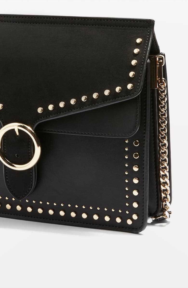 Topshop Peony Studded Shoulder Bag, Alternate, color,
