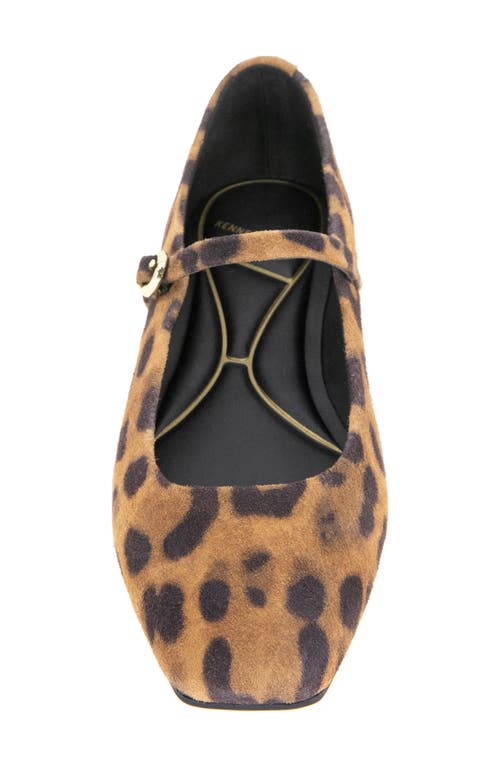 Kenneth Cole Jasper Mary Jane Flat In Leopard Suede