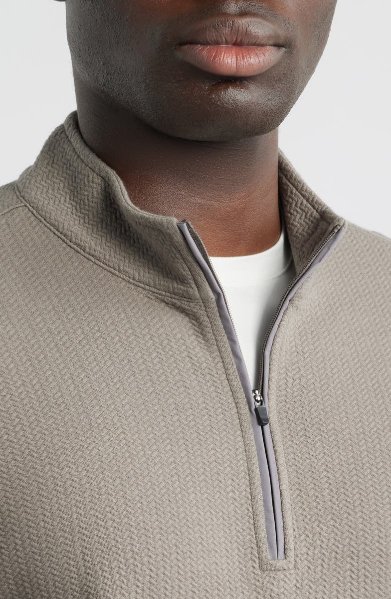 Swannies Luke Cotton Blend Performance Quarter Zip Pullover, Alternate, color, Driftwood