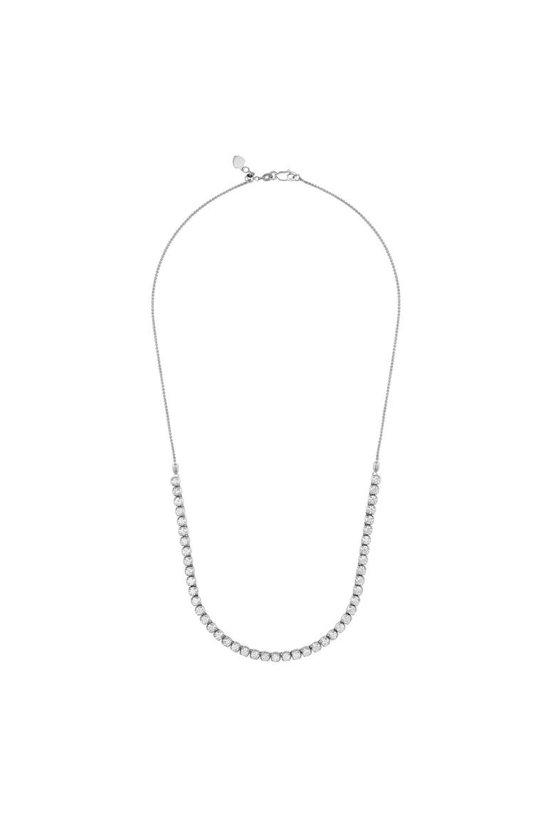 Adjustable Half Tennis Lab Diamond Necklace in 14K, Main, color, Yellow Gold