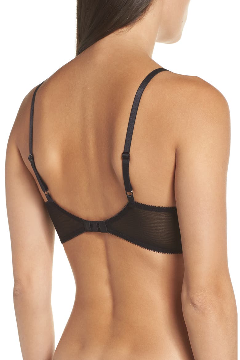 Bump It Up Underwire Push-Up Bra, Alternate, color, BLACK