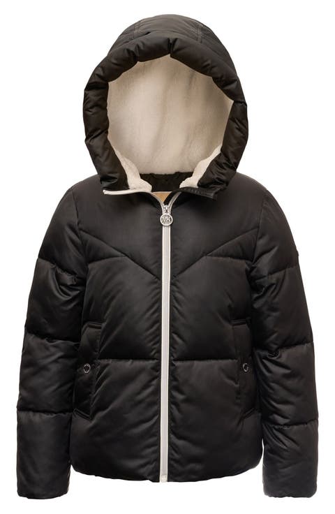 Kids' Fleece Lined Satin Puffer Jacket (Little Kid)
