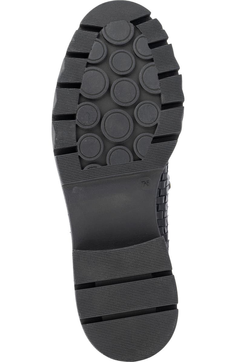 VINTAGE FOUNDRY Clotilde Woven Leather Moc Toe Derby Loafer, Alternate, color, Black