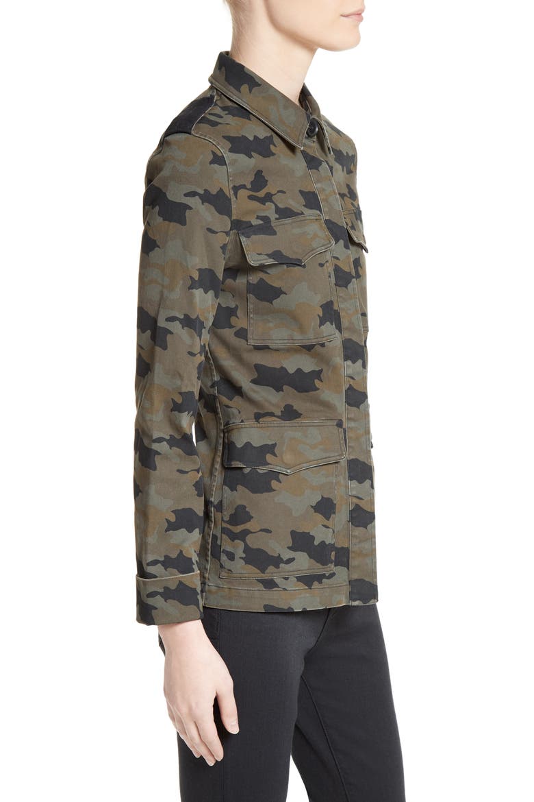 Camo Print Military Jacket, Alternate, color, CAMO MULTI
