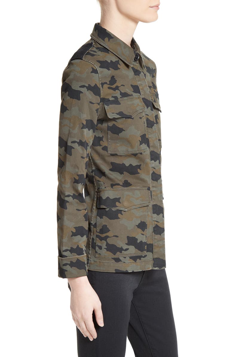 L'AGENCE Camo Print Military Jacket, Alternate, color, 