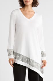 PATRIZIA LUCA Asymmetric V-Neck Tunic