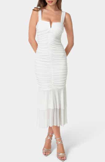 Split Neck Mesh Mermaid Dress
