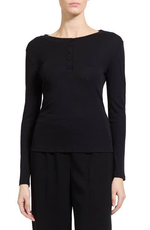 Pima Cotton & Modal Henley Sweater