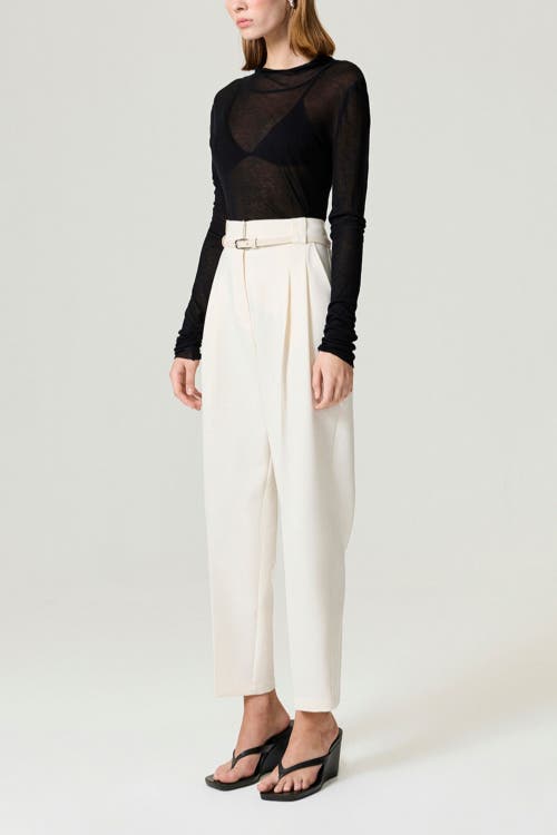 Nocturne Belt Detailed Pants In White
