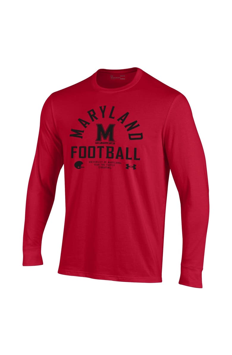 Under Armour Men's Under Armour Red Maryland Terrapins 2025 Sideline Football Performance Long Sleeve T-Shirt, Alternate, color, Red