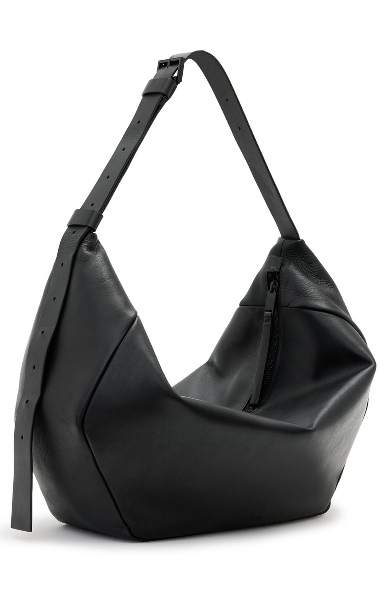 AllSaints Madea Oversize Leather Shoulder Bag, Alternate, color, 