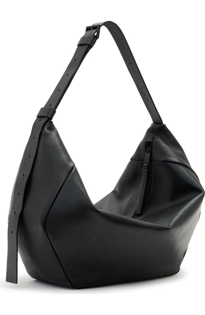 AllSaints Madea Oversize Leather Shoulder Bag, Alternate, color,