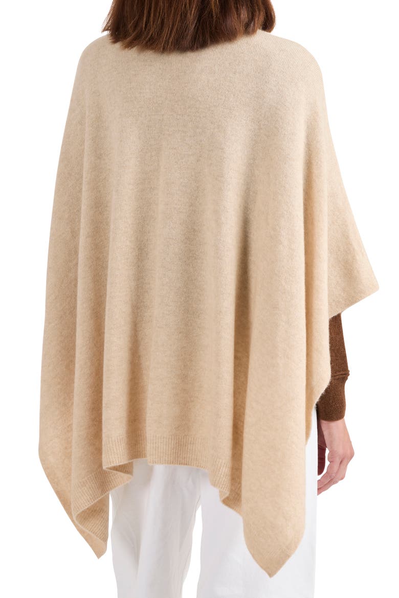 Funnel Neck Cashmere Poncho, Alternate, color, OAT
