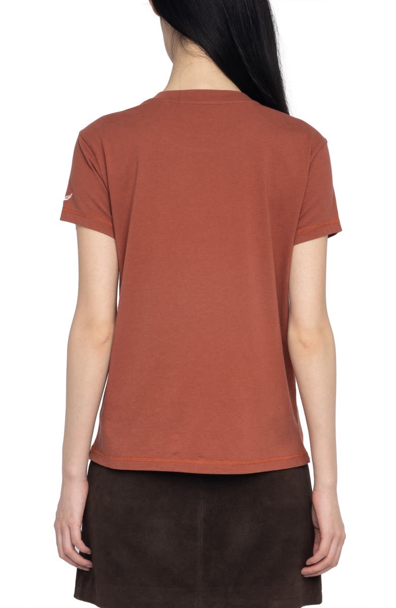 Zadig & Voltaire Walk Cowboy Embroidered T-Shirt, Alternate, color, 