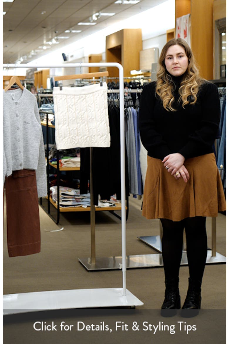 Cable Knit Cotton Blend Miniskirt video