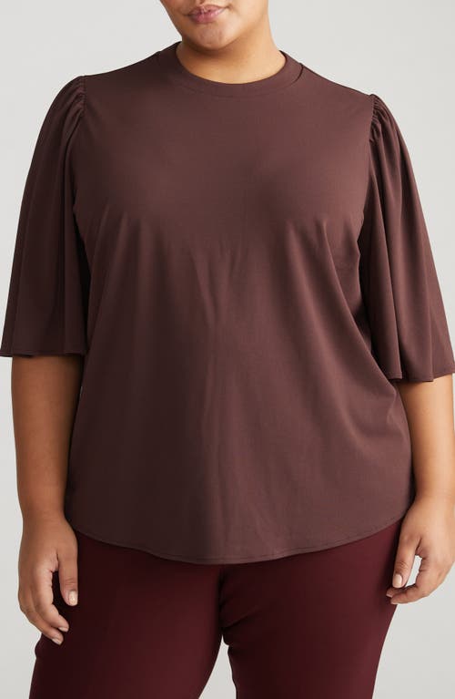 UNIVERSAL STANDARD UNIVERSAL STANDARD FLUTTER SLEEVE CREPE JERSEY TOP