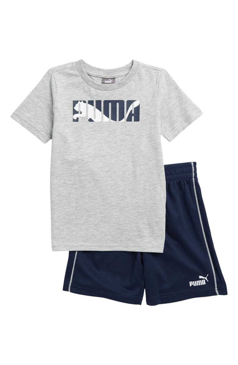 PUMA Kids' Jersey Graphic T-Shirt & Shorts Set, Main, color,