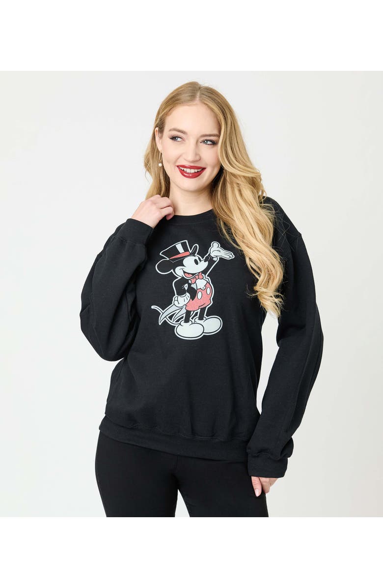 Unique Vintage Unisex Sweatshirt, Main, color, Black Graphic Print