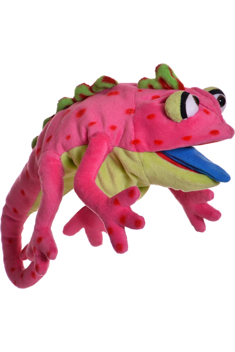 Cammy The Pink Chameleon 16 Inch Plush Hand Puppet, Main, color, Pink