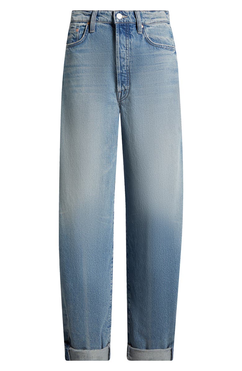 MOTHER The Fangirl Skimp Cuff Barrel Leg Jeans, Alternate, color, Blinded By The Light