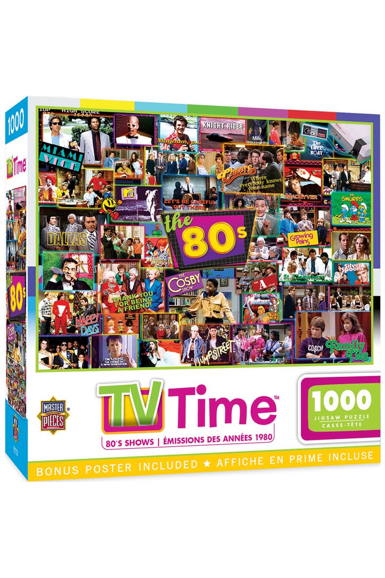 80's Shows 1000 Piece Jigsaw Puzzle, Main, color, Multicolor