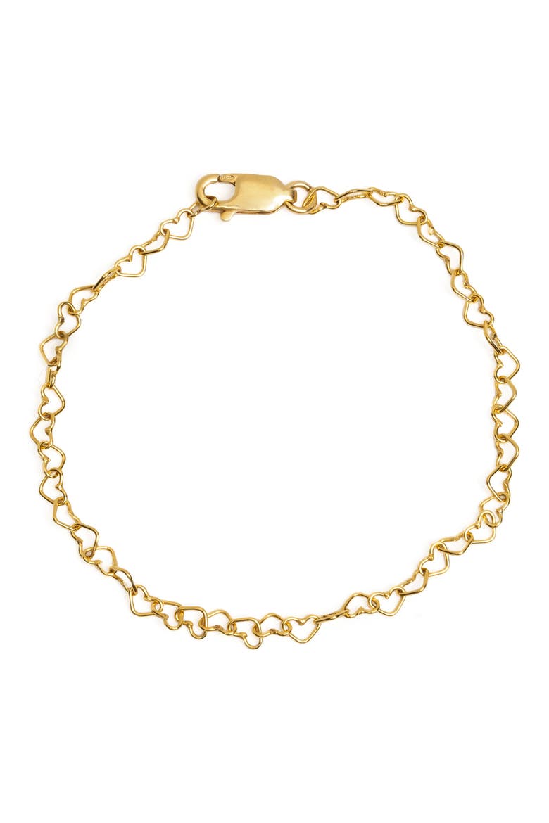 Heart Chain Bracelet, Main, color, GOLD