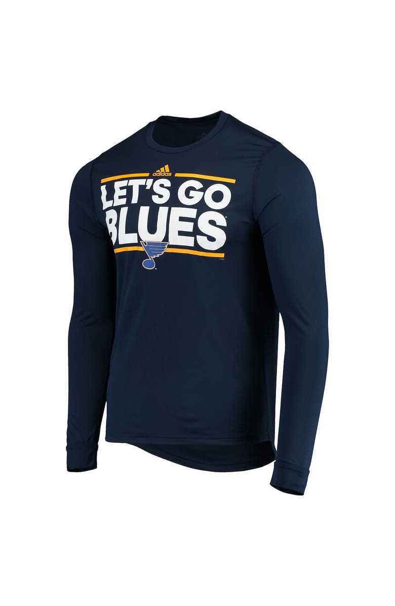 adidas Men's adidas Navy St. Louis Blues Dassler AEROREADY Creator Long Sleeve T-Shirt, Alternate, color, 