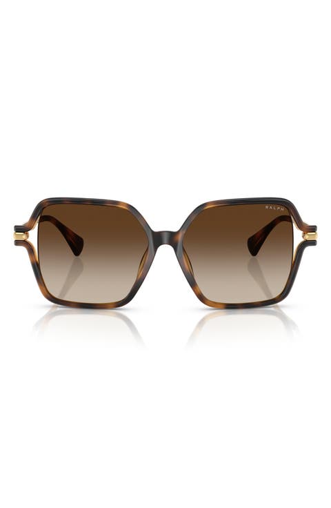 56mm Gradient Square Sunglasses