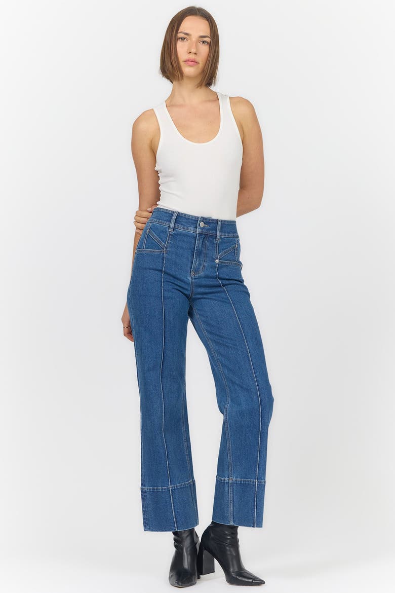 Holly High Waist Straight Leg Jeans, Alternate, color, Belby