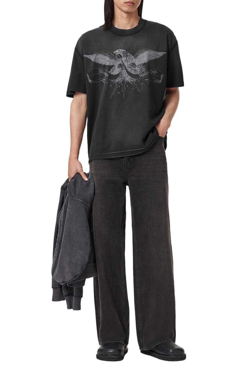 AllSaints Aeterna Graphic T-Shirt, Alternate, color, Washed Black