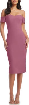 Dress the Population Bailey Off the Shoulder Body-Con Dress