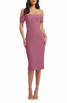 Dress the Population Bailey Off the Shoulder Body-Con Dress