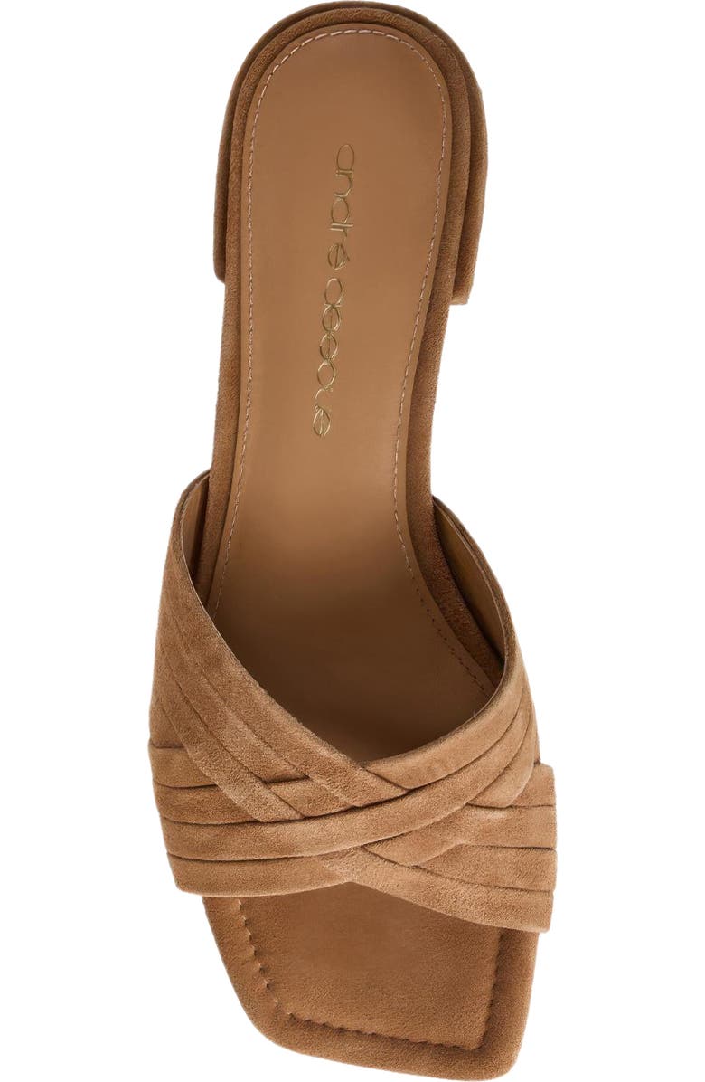 André Assous Jordan Slide Sandal, Alternate, color, Camel Suede
