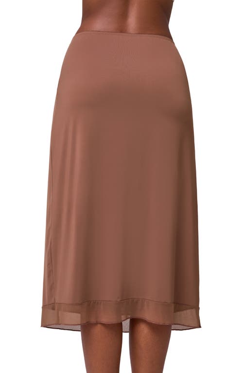 Montelle Intimates Midi Half Slip In Brown