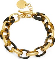 HMY JEWELRY Simulated Tortoise Shell Link Bracelet
