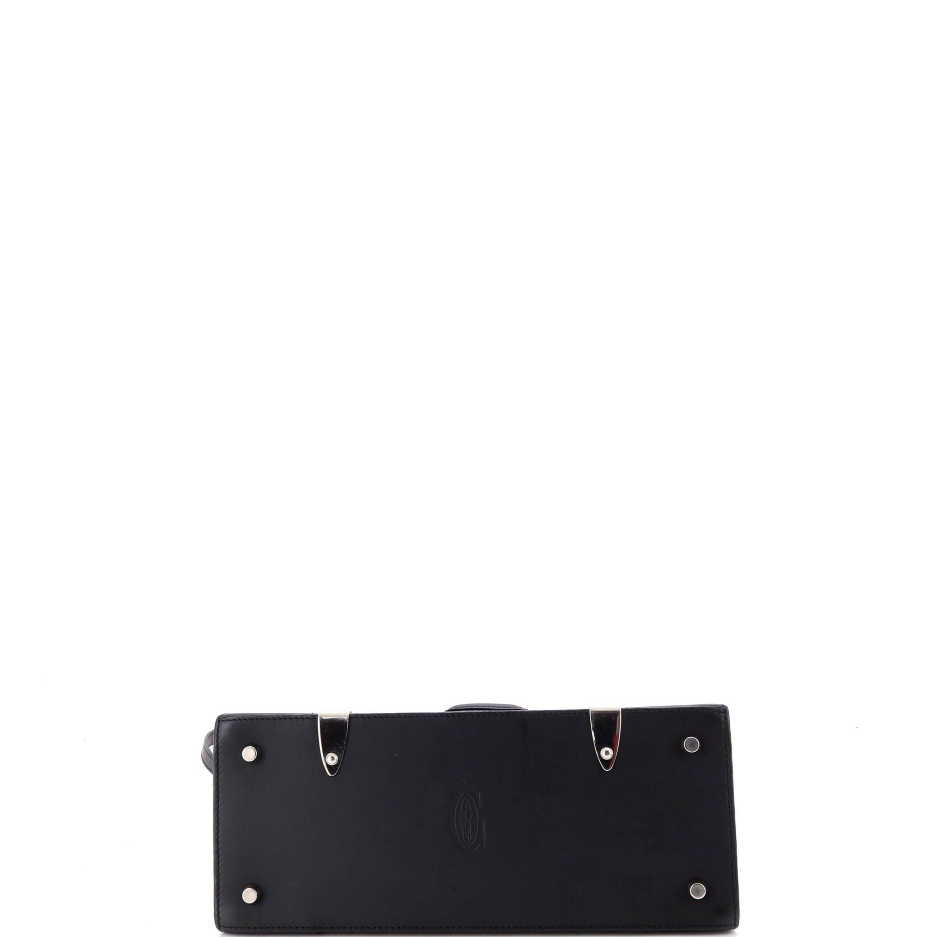 Saigon Top Handle Bag Coated Canvas with Leather PM, Alternate, color, Black