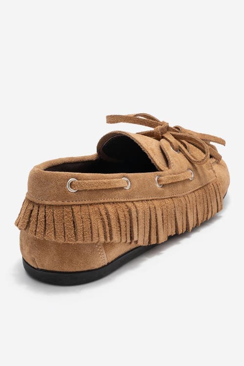 Forever & Always Shoes Fenora Leather Tassel Loafer In Brown