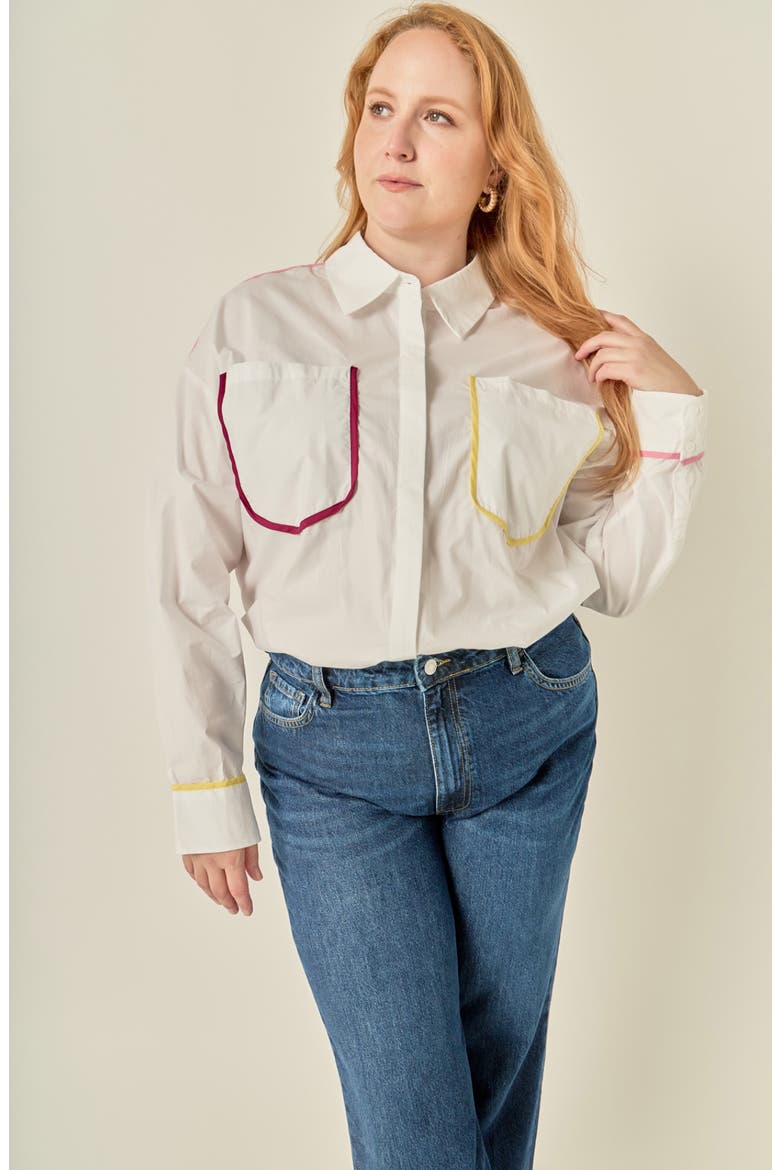 Flat Binding Detail Shirt, Alternate, color, MULTI