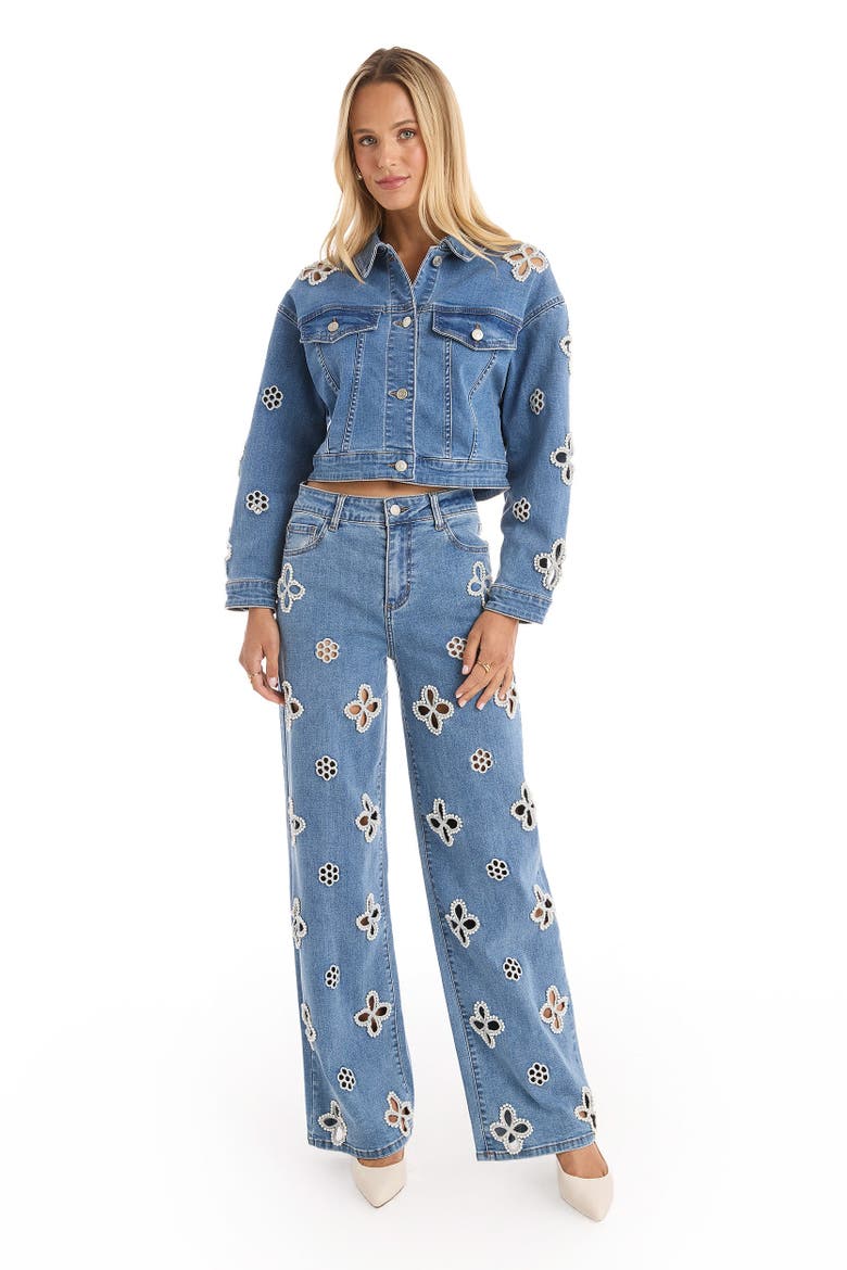 Kaia Pearl High Rise Jean, Alternate, color, Medium Blue