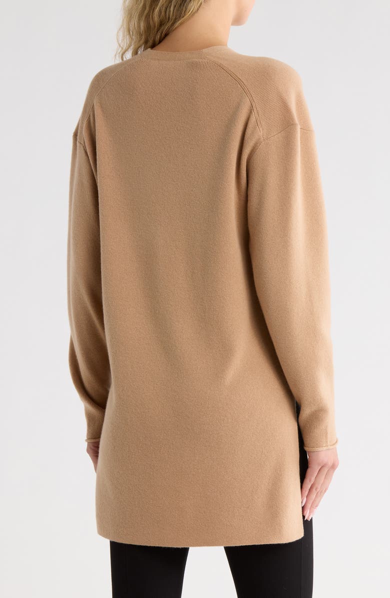 Theory Wool & Cashmere Long Cardigan, Alternate, color, New Camel