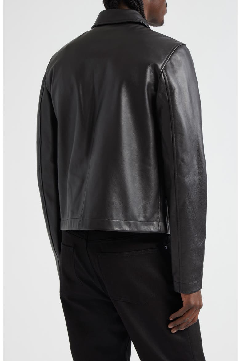 Ian Leather Jacket, Alternate, color, BLACK